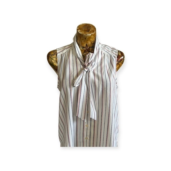 Paraphrase large top sleeveless blouse striped - Picture 2 of 7